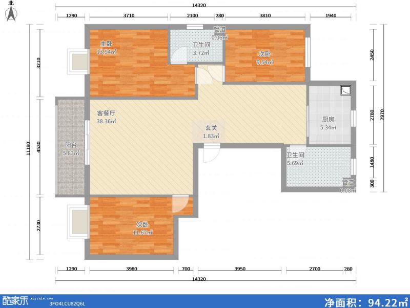 包頭裝修方案包頭紫金華府131㎡