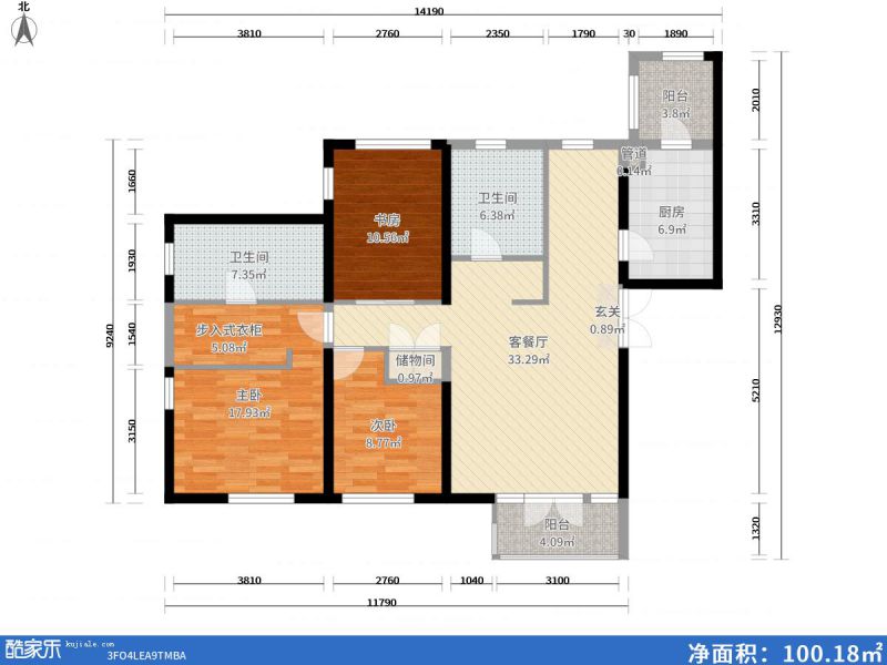 包頭裝修方案包頭中建·御瀾世家144㎡